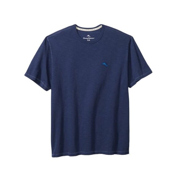 Tommy Bahama Mens Red White & Marlin Short Sleeve Lux T-Shirt Island Navy Small - Picture 4 of 4